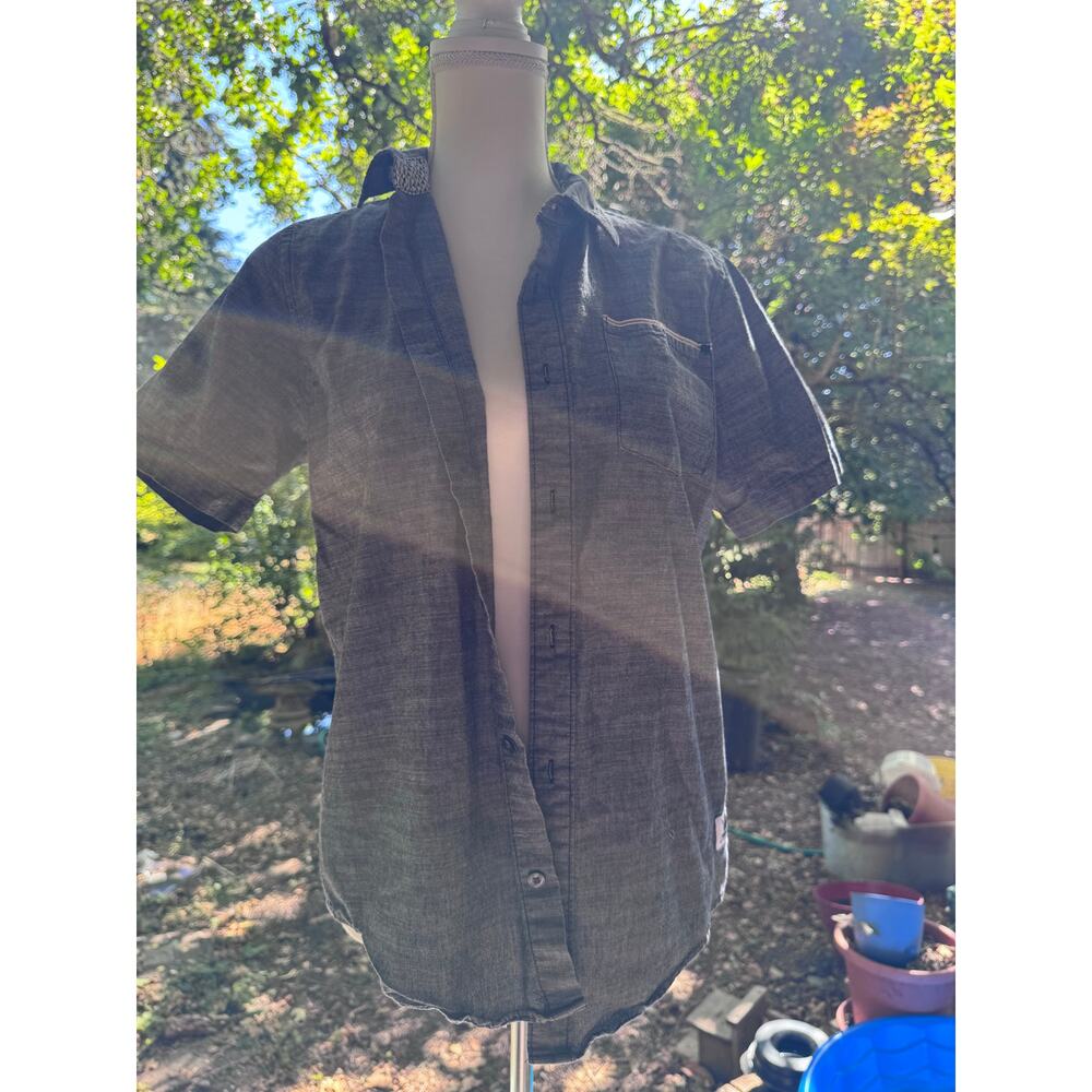 SHAWN WHITE SHIRT Short Sleeve Mens Button Down Casual Dress Shirt 100% Cotton